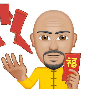 Bald Man Chinese Year Sticker - Bald Man Chinese Year Throw Stickers