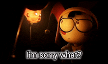 a cartoon character says i 'm sorry what in front of a lantern