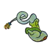 a drawing of a snake with the letter e in the center