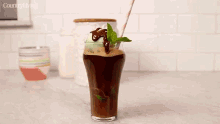 mint chocolate iced coffee float mint to be beverage drink coolers coffee float