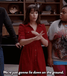 Glee Rachel Berry GIF - Glee Rachel Berry Were Just Gonna Lie Down On The Ground GIFs