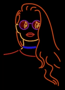 Kate Hush Neon Lights GIF