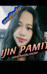 a picture of a girl with the name jin pamit