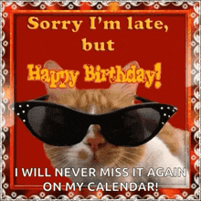 Birthday Belated GIF - Birthday Belated Sorry Im Late GIFs