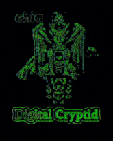 a digital cryptid poster with a green robot on it