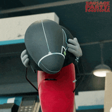 a cartoon character from sausage party foodtopia covering his face