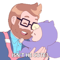Isnt He Cute Pretty Patrick Sticker - Isnt He Cute Pretty Patrick Bee And Puppycat Stickers