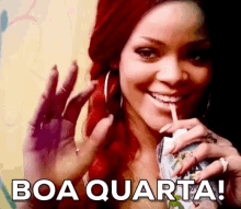 Boa Quarta, Rihanna, Tchauzinho, Oi, Olá GIF - Wednesday Goodwednesday Hey GIFs