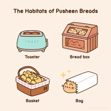 Pusheen Pusheen Bread GIF