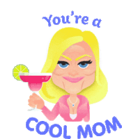 Mom Cool Mom Sticker - Mom Cool Mom Wink Stickers