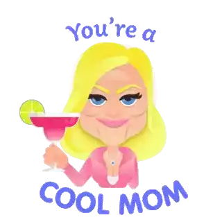 Mom Cool Mom Sticker - Mom Cool Mom Wink Stickers