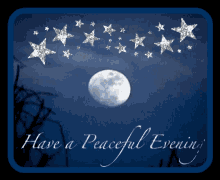 Evening Have A Peaceful Evening GIF - Evening Have A Peaceful Evening Stars GIFs