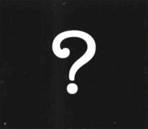 A questionmark on a black background
