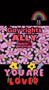 a poster that says ' gay rights ally ' on it