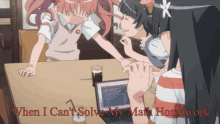 anime cant solve homework math