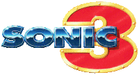 a sonic 3 logo with a red border
