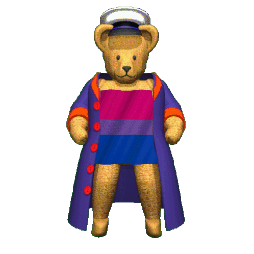 Bisexual Teddy Bear Lgbt Sticker - Bisexual Teddy Bear Lgbt Lgbtq Stickers
