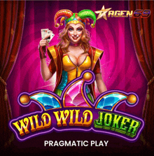 a poster for wild wild joker shows a woman in a jester hat