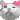 a close up of a cat 's face with a pink bow on its head .