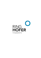 a logo for ring hofer energiesysteme with a blue circle in the center