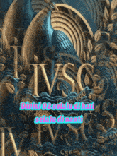 a painting of a peacock with the letters ivsc on the bottom