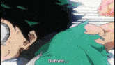 a cartoon character says " detroit " while laying on the ground