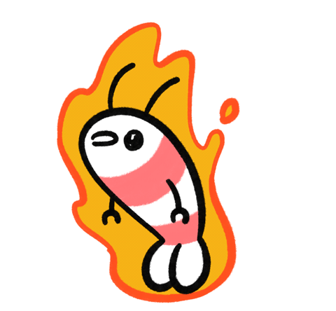 Shrimp Fire Sticker