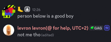 person below is a good boy and not me tho