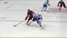 a hockey game is being played on tsn