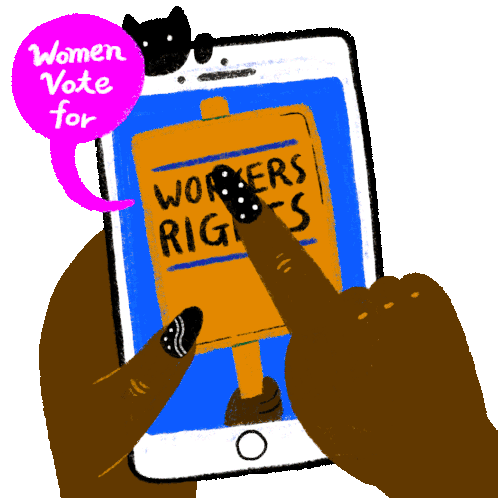 Women Vote Make Your Voting Plan Sticker - Women Vote Make Your Voting Plan Voting Plan Stickers