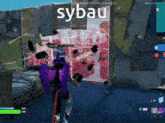 a screenshot of a video game with sybau written on the screen