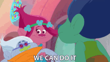 We Can Do It Poppy GIF - We Can Do It Poppy Trolls The Beat Goes On GIFs