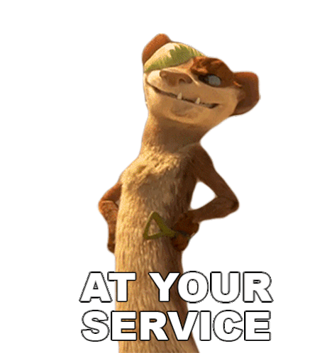 At Your Service Buck Sticker - At Your Service Buck The Ice Age Adventures Of Buck Wild Stickers