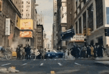 a busy city street with a sign that says royal