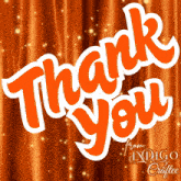 a sign that says thank you from indigo craftee on it