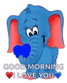 Good Morning Elephant GIF - Good Morning Elephant I Love You GIFs