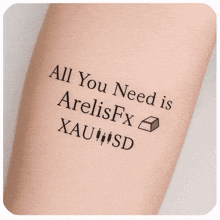 a book is open to a page that says all you need is arelisfx xausd