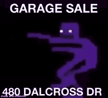garage sale480dalcross dr nicolas nunez garage sale purple guy the man behind the slaughter dancing