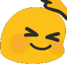 emoji emoticon cute blush tap head