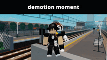 a screenshot of a video game with the words " demation moment " on the bottom