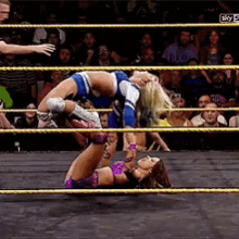 Sasha Banks Alexa Bliss GIF - Sasha Banks Alexa Bliss Fight GIFs