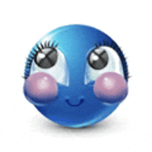 Blush Blue GIF - Blush Blue Emoji GIFs