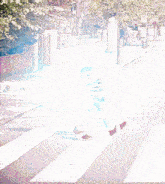 a picture of sonic the hedgehog walking across a street with a tiktok watermark