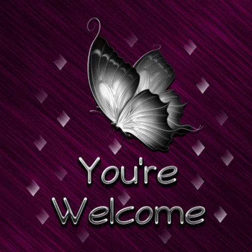 Youre Welcome Butterfly GIF - Youre Welcome Butterfly Diamond Animation -  Discover & Share GIFs