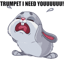 Bunny Sad GIF - Bunny Sad Trumpet GIFs