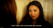 Pretty Little Liars Pll GIF - Pretty Little Liars Pll I Dont Know What Normal Feels Like Anymore GIFs