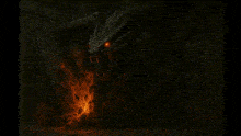 a painting of a dragon with red eyes