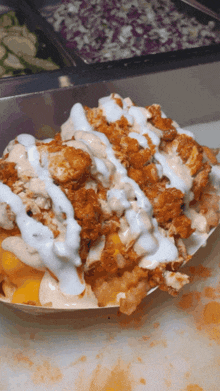 Loaded Fries Chicken GIF - Loaded Fries Chicken Mac And Cheese GIFs