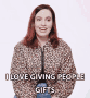 I Love Giving People Gifts Bustle GIF - I Love Giving People Gifts Bustle Kind GIFs