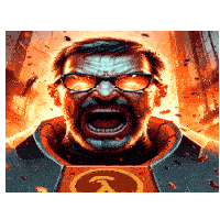 Gordon Freeman Gordon Freeman Angry Sticker - Gordon Freeman Gordon Freeman Angry Half Life Stickers